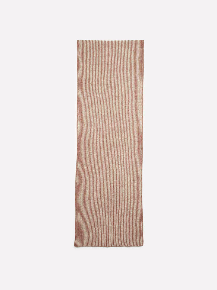 Brown knit scarf - null - Brown | Sisley image number 1